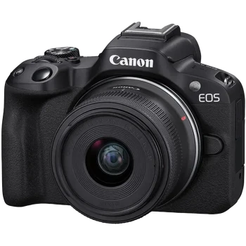 Aparat Foto Mirrorless Canon EOS R50 & RF-S 18-45mm f/4.5-6.3 IS STM - Content Creator Kit, Black