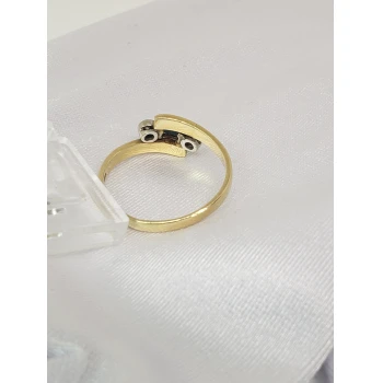 Inel din Aur cu Diamante si safir Proba 750* 3.08 gr