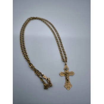 Lanț Cu Cruce Din Aur proba 585 9,61 gr