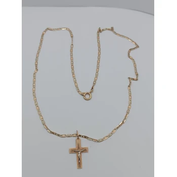 Lanț cu cruce din aur proba 585 6.80 gr