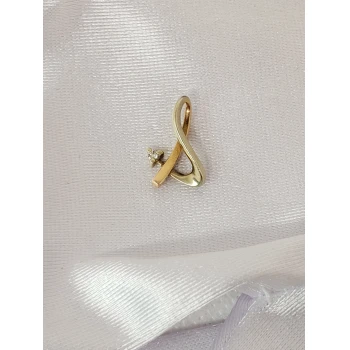 Pandativ Din Aur cu diamant Proba 585* 1.17 gr