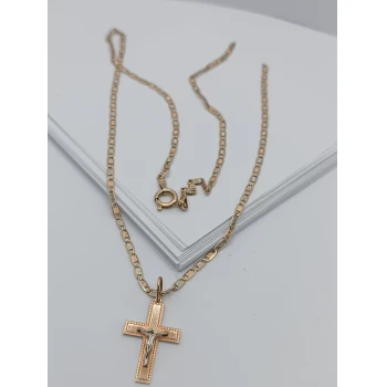Lanț cu cruce din aur proba 585 6.80 gr