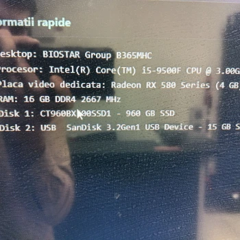 Calculator Intel Core i5-9500F 16/1TB Radeon RX580