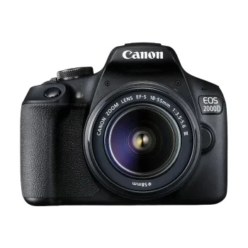 Aparat foto DSLR Canon EOS 2000D & EF-S 18-55mm f/3.5-5.6 DC III KIT, Black