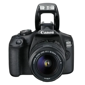 Aparat foto DSLR Canon EOS 2000D & EF-S 18-55mm f/3.5-5.6 IS II KIT, Black