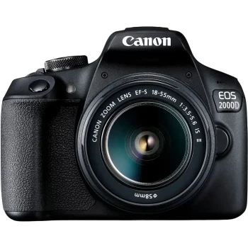 Aparat foto DSLR Canon EOS 2000D & EF-S 18-55mm f/3.5-5.6 IS II KIT, Black