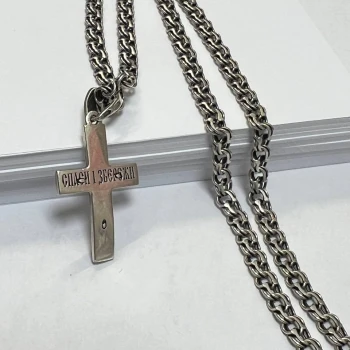 Lanţ cu cruce din argint 925* 16.63 Gr