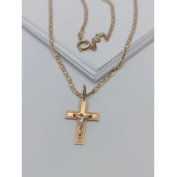 Lanț cu cruce din aur proba 585 6.80 gr
