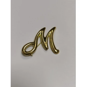 Brosa 'M' din Aur Proba 750* 3.10 gr