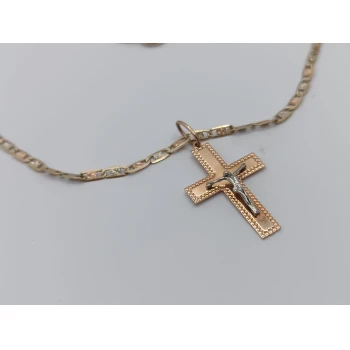 Lanț cu cruce din aur proba 585 6.80 gr