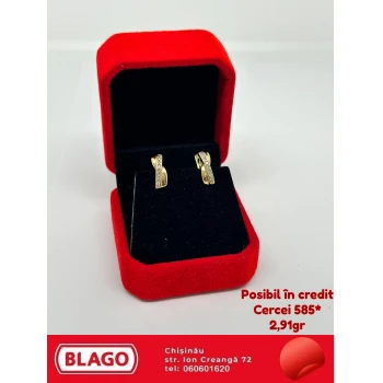 Cercei din aur proba 585 2.91 gr