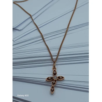 Lant+Cruce din Aur Proba 585* 3.15 gr
