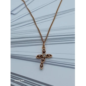 Lant+Cruce din Aur Proba 585* 3.15 gr