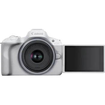 Aparat Foto Mirrorless Canon EOS R50 & RF-S 18-45mm f/4.5-6.3 IS STM KIT, White