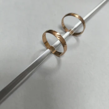 Verighete din aur proba 585* 2,13 gr și  2,02 gr
