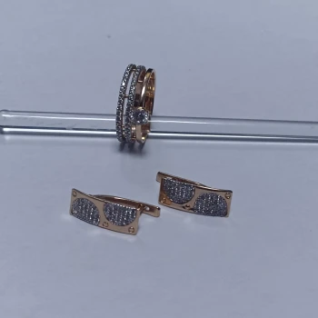 Inel/Cercei din aur proba 585 6,71 gr