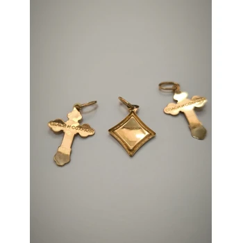 Set cruce si pandative din aur proba 585 1.58 Gr