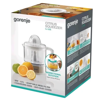 Storcător de citrice Gorenje CJ30E, White/Inox
