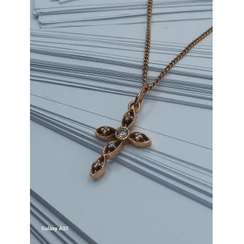 Lant+Cruce din Aur Proba 585* 3.15 gr