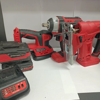 Motrikspeander 18v + stiksav 18 v + trekantsliber 18v
