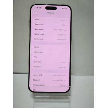 Telefon Apple iPhone 15 Pro Max 256 GB Natural Titanum