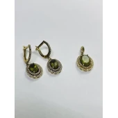 Set Din Aur Pandativ+ Cercei proba 585*  6.12gr