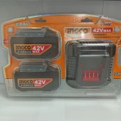 Set încărcator + Acumulator 42V/2*0Ah Ingco Fbcpm20221