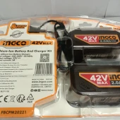 Set încărcator + Acumulator 42V/2*0Ah Ingco Fbcpm20221