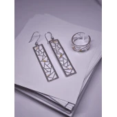 Set Cercei și Inel Din Argint Proba 925* 6.03 Gr