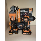 Set de Scule pentru Cheie de Impact fără fir WOKIN și Polizor Unghiular fără fir