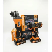 Set de Scule pentru Cheie de Impact fără fir WOKIN și Polizor Unghiular fără fir