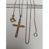 Lant Cu Cruce Din Aur Proba 585* 2,54 gr