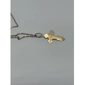 Lanţ cu cruce din aur 585* - 2,54gr