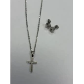 Set Lant Cercei Cruce din Aur Proba 585*  6.78 gr
