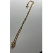 Lant cu cruce din aur proba 585* 2.56 Gr