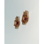 Cercei din aur proba 585*Masa 6.46 gr