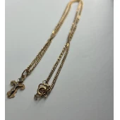 Lant cu cruce din aur proba 585* 2.56 Gr