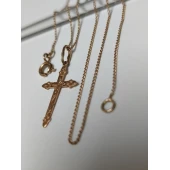 Lant Cu Cruce Din Aur Proba 585* 2,54 gr