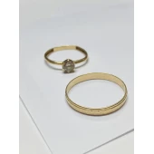 Inel + Verigheta Din Aur Proba 585* 2.35 gr