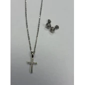 Set Lant Cercei Cruce din Aur Proba 585*  6.78 gr