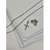 Set Lant Cercei Cruce din Aur Proba 585*  6.78 gr