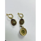 Set Din Aur Pandativ+ Cercei proba 585*  6.12gr