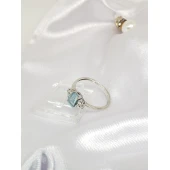 Inel din Aur cu Diamant si topaz Proba 750* 1.90 gr