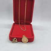 Lanț cu pandantiv și amuletă 585* 6.25 gr