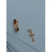 Cercel + Cruce Din Aur Proba 585* 1.02 gr