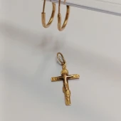Set Cercei +Cruce din Aur 585*  2.86 GR