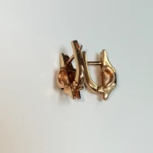 Cercei din aur proba 585*Masa 6.46 gr