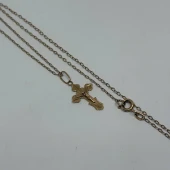 Lanţ cu cruce din aur 585* - 2,54gr