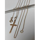 Lant Cu Cruce Din Aur Proba 585* 2,54 gr