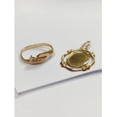 Inel + Pandativ Din Aur Proba 585* 2,47 gr